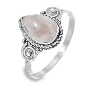 Inel Argint Quartz Roz Zubeena