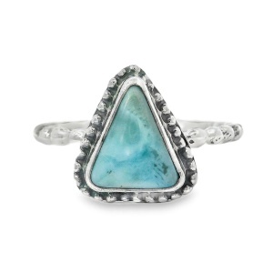Inel Argint realizat manual Larimar Afni