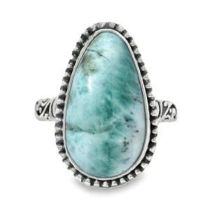 Inel Argint realizat manual Larimar Hania