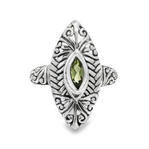 Inel Argint realizat manual Peridot Citra