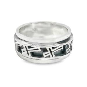 Inel Argint Spinner Anti Stres Crosses