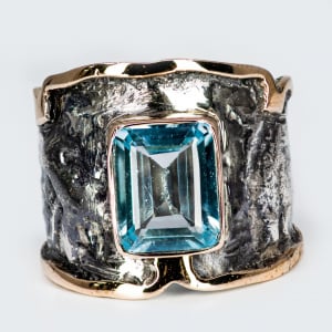 Inel Argint Topaz Albastru Cyra - Img 1