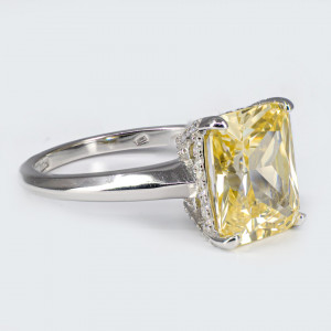 Inel Argint Zirconia Andree Galben Intens - Img 2