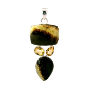 Pandantiv Argint Septarian Durgha