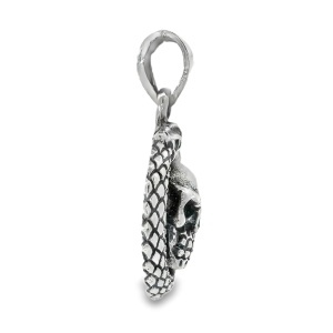Pandantiv Argint Unisex Ouroboros Skull - Img 2