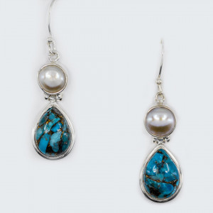 Set Argint Blue Copper Turquoise Perla Ifrith - Img 2