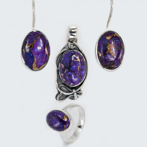 Set Argint Purple Copper Turquoise Veeka