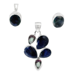 Set Argint Set Argint Radacina de Safir Neelam