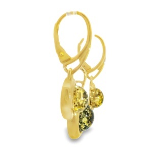 Set Argint suflat in Aur 585 Chihlimbar Tatjana Green - Img 2