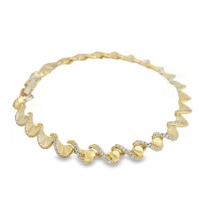 Bratara Argint suflat Aur 585 Cubic Zirconia Maryam - Img 2