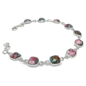 Bratara Argint Turquoise Oyster Roz Padma - Img 2
