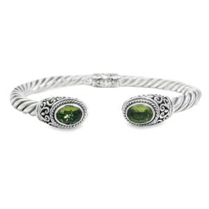 Bratara fixa Argint realizata manual Peridot Minah