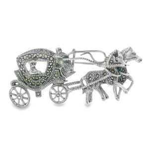 Brosa-Pandantiv Argint Trasura cu Marcasite Siriporn