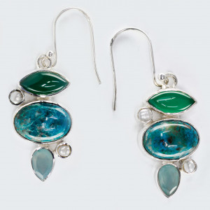 Cercei Argint Chrysocolla Asmee
