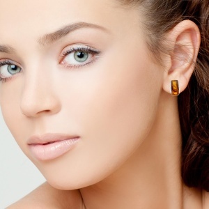 Cercei Argint cu sistem de inchidere cu clips Chihlimbar Annushka - Img 3