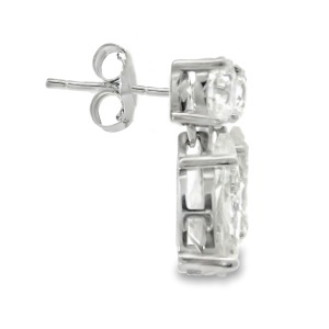 Cercei Argint cu sistem de inchidere cu surub Cubic Zirconia Belina - Img 2