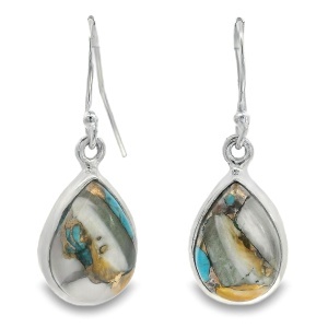 Cercei Argint cu tortita Turquoise Oyster Ansi