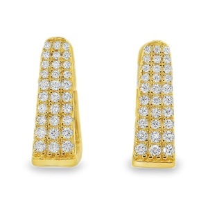 Cercei Argint suflat Aur 585 cu inchidere englezeasca Zirconia Margaux