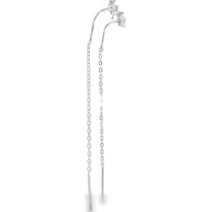 Cercei lungi din Argint Cubic Zirconia Elodie - Img 2