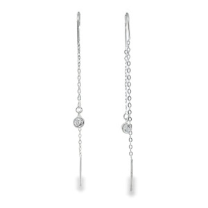Cercei lungi din Argint Cubic Zirconia Therese