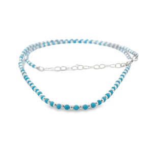 Colier Argint Turquoise albastru Rosnai - Img 3