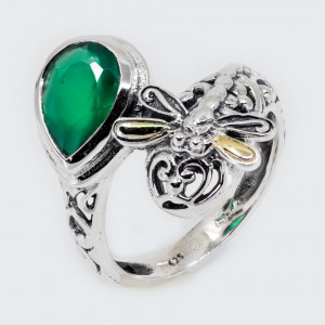 Inel Argint Agata Verde Zayah