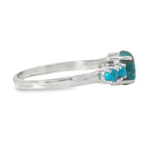 Inel Argint Blue Copper Turquoise Suwanna - Img 2