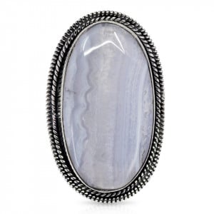 Inel Argint Blue Lace Agate Sita - Img 3