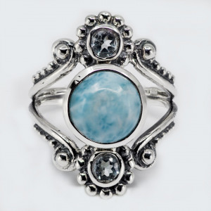 Inel Argint Larimar Ghatiya