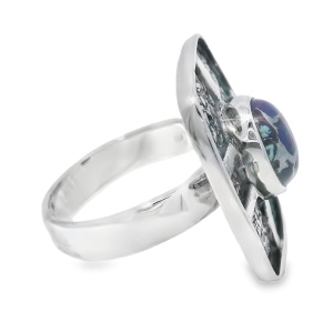 Inel Argint Purple Copper Turquoise Bandhini - Img 2