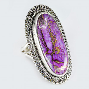 Inel Argint Purple Copper Turquoise Rithuli - Img 2