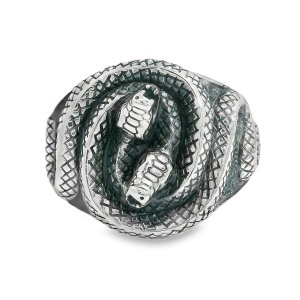 Inel Argint Sigiliu Snakes