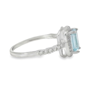 Inel Argint Topaz Albastru si Cubic Zirconia Achara - Img 2