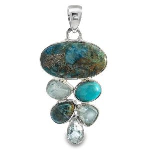 Pandantiv Argint Chrysocolla Ushma