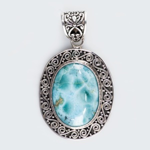 Pandantiv Argint realizat manual Larimar Adiratna