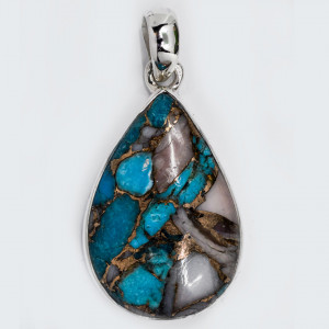 Pandantiv Argint Turquoise Oyster Gitashree