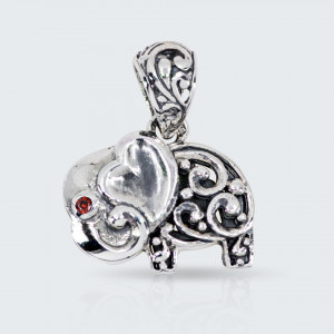 Pandantiv Indian Elephant Red