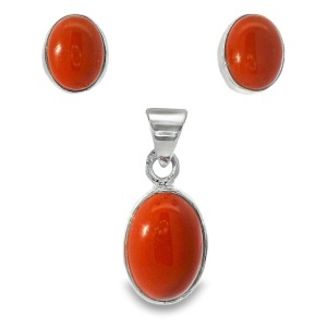 Set Argint Coral Elina