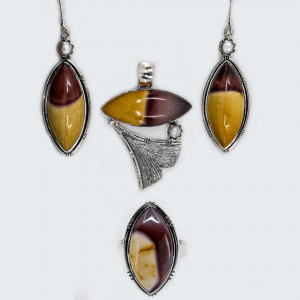 Set argint Jasp Mookaite Sri