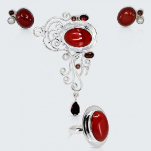 Set Argint Kolkata Coral