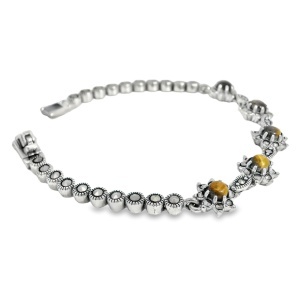 Bratara Argint Marcasite si Ochi de Tigru Deepti - Img 2
