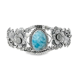 Bratara Fixa Argint realizata manual Larimar Harmani