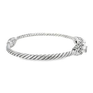 Bratara fixa Argint realizata manual Peridot Rupal - Img 2