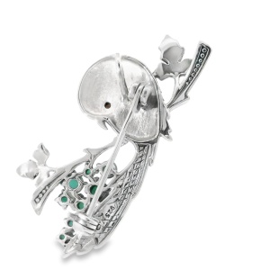 Brosa Argint cu Marcasite Corinne Green - Img 3