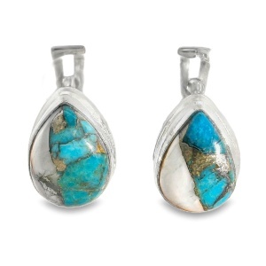 Cercei Argint cu inchidere englezeasca Turquoise Oyster Lassi