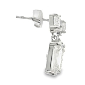 Cercei Argint cu sistem de inchidere cu surub Cubic Zirconia Violette - Img 2