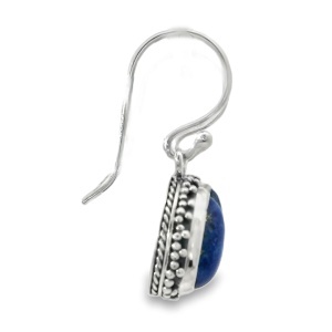 Cercei Argint cu tortita clasica realizati manual Lapis Lazuli Adiratna - Img 2