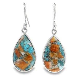 Cercei Argint cu tortita Turquoise Oyster Reha