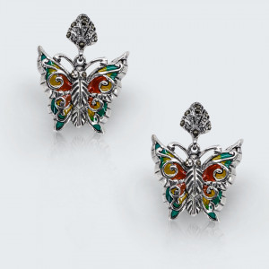 Cercei cu surub majestic butterfly