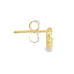 Cercei din Argint suflat Aur 585 cu surub Cubic Zirconia Zoe - Img 2